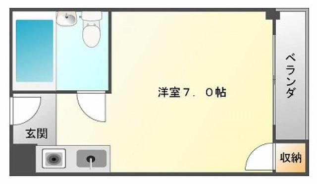 ビスタ泉町(ワンルーム/1階)の間取り写真
