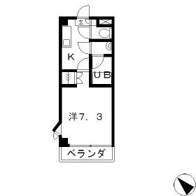 メゾン晩霞 BANKA(1K/3階)の間取り写真