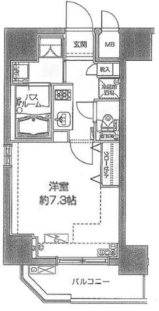 ZOOM九段下(1K/13階)の間取り写真