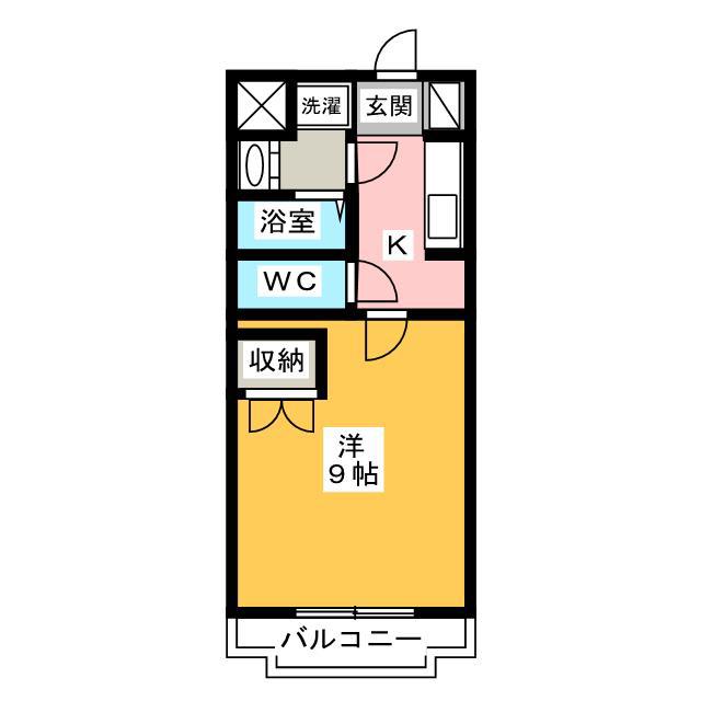 LAND FAIRLY(1K/3階)の間取り写真