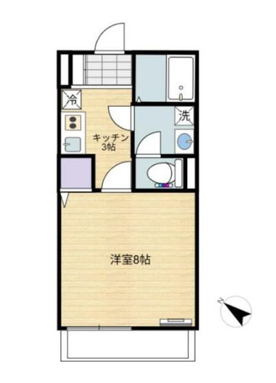 BELLE SWEET II号館(1K/1階)の間取り写真