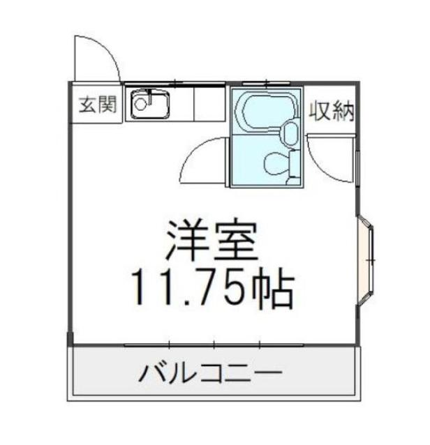 メゾンエクセK(ワンルーム/2階)の間取り写真