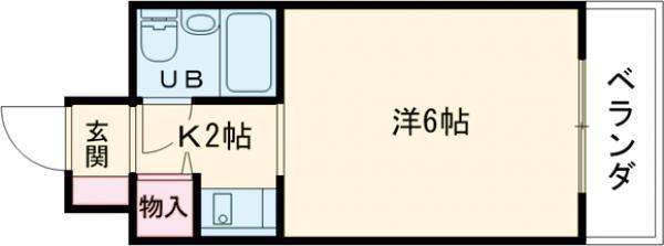 インペリアル関西エアポートB棟(1K/3階)の間取り写真