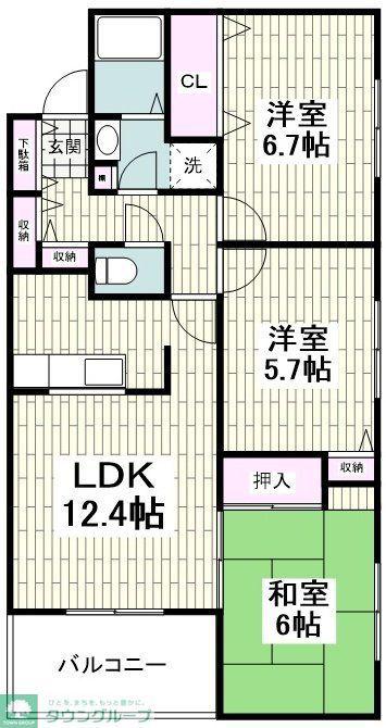 アーヴァイン山太(3LDK/2階)の間取り写真