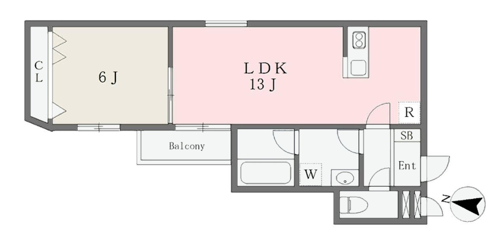 春とそよ風のフィオーレ S APT.玉津町(1LDK/3階)の間取り写真