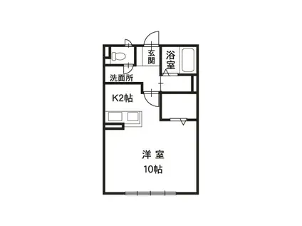 クレールメゾンREI(1K/2階)の間取り写真