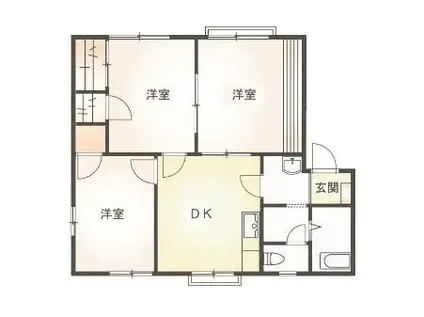 レジデンスサカトミ E(3DK/1階)の間取り写真