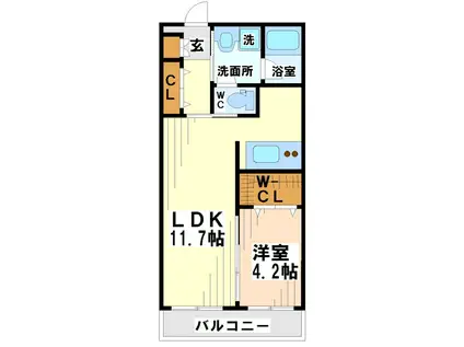ソーシャルアベニュー上北沢(1LDK/2階)の間取り写真