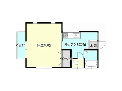 メゾンSY(1K/1階)の間取り写真