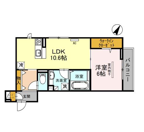 SOSIA (1LDK/1階)の間取り写真