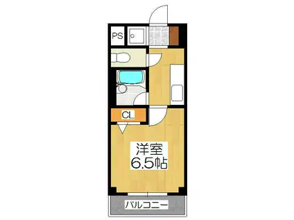 シェドゥーブル等持寺(1K/4階)の間取り写真