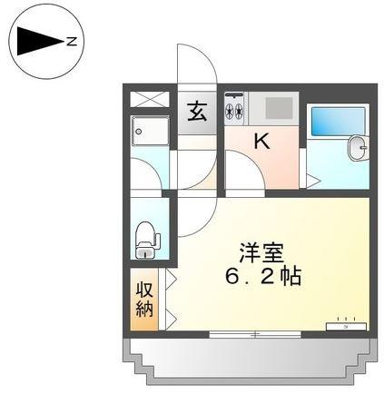 グランチェスタ(1K/1階)の間取り写真