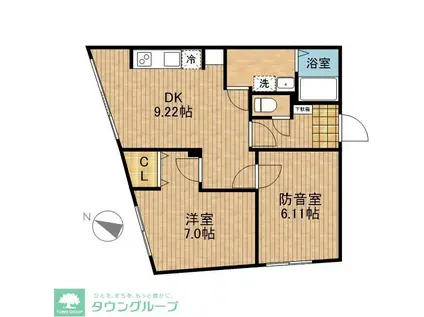 RASICLAS-CAPITAL-3(2DK/3階)の間取り写真