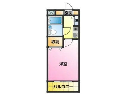 新丸子ダイカンプラザCITYII(1K/1階)の間取り写真