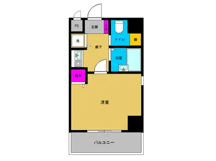 シティーライフディナスティ日本橋(1K/4階)の間取り写真