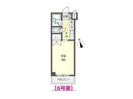 リビエールたち(1K/1階)の間取り写真