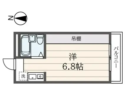 ウエストウッド(ワンルーム/2階)の間取り写真