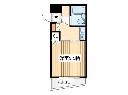 クリオ妙蓮寺弐番館(1K/3階)の間取り写真