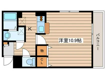 シールドハウス宮町(1K/2階)の間取り写真