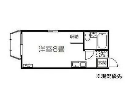 シティハイムマロン(1K/2階)の間取り写真