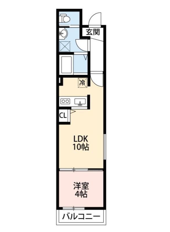 LOVE IT 堺東(1LDK/2階)の間取り写真