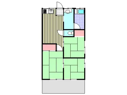 石橋荘(3DK/2階)の間取り写真