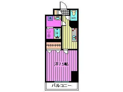 LIBR GRANT 大宮(1K/6階)の間取り写真