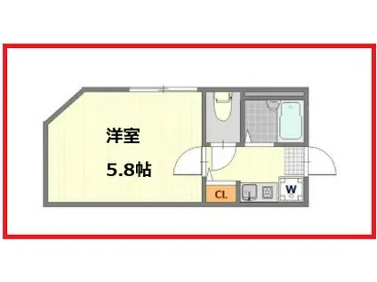 フォンテーヌ尾久(1K/1階)の間取り写真
