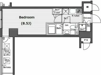 ガラ・シティ横浜西口(1K/5階)の間取り写真