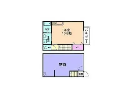 ガゼルスタイル西住之江(ワンルーム/1階)の間取り写真