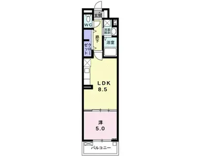 ロー クレール(1LDK/3階)の間取り写真