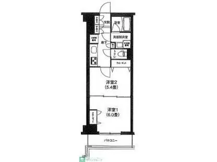 アイルグランデ大田(2K/5階)の間取り写真