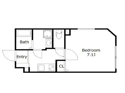 BLUEPALETT大山(1K/4階)の間取り写真