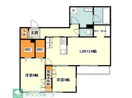 リカ・アイナ(2LDK/2階)の間取り写真