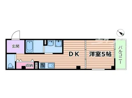アヴェニール片山町IV番館(1DK/2階)の間取り写真