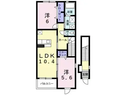 エイトバレー広島駅前スタジアムサイド(1K/7階)の間取り写真