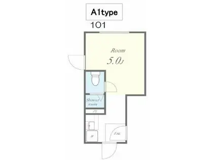 レジデンストーキョー北上野(ワンルーム/4階)の間取り写真