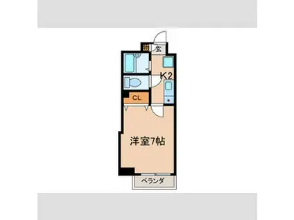 WILLIAM HILLS高井戸(1K/2階)の間取り写真