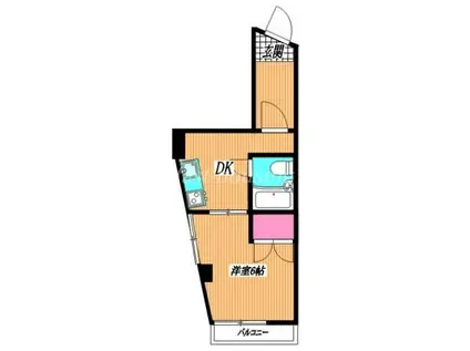 サンパレス石神井(1K/1階)の間取り写真