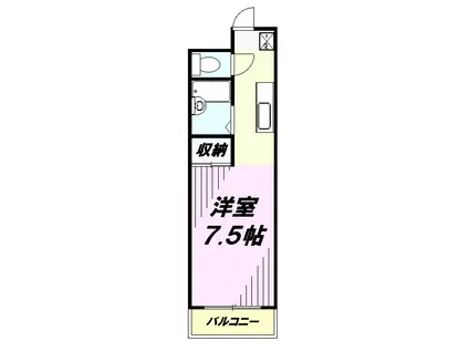 ホワイトビュー富士(1K/2階)の間取り写真