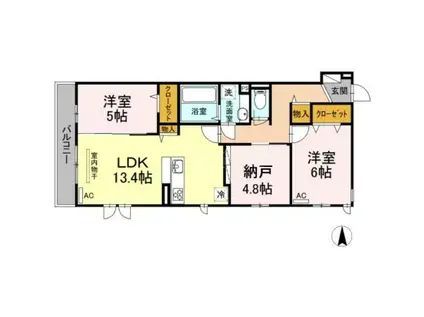 LE LIEN OSEDO(2SLDK/2階)の間取り写真