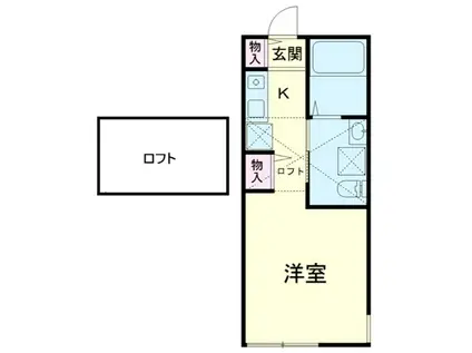 ル・シェモア(1K/2階)の間取り写真