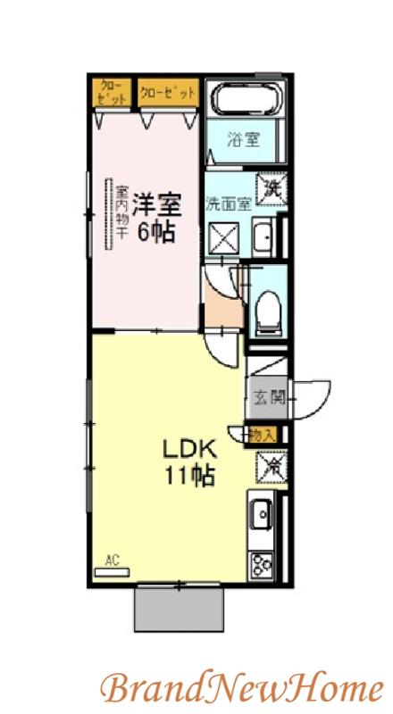 VILLA SHO(1LDK/1階)の間取り写真