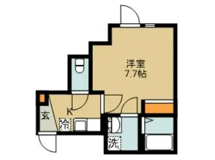 GRADUS秋津町(1K/1階)の間取り写真
