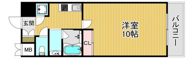 スプランディッドIII(1K/2階)の間取り写真