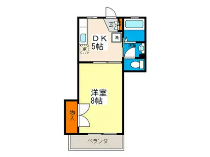 メゾン向陽(1DK/2階)の間取り写真