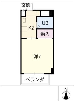 グレイス日比野(1K/4階)の間取り写真