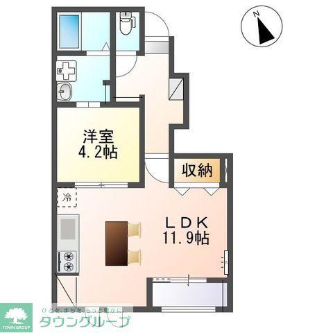 エスペランサ(1LDK/1階)の間取り写真