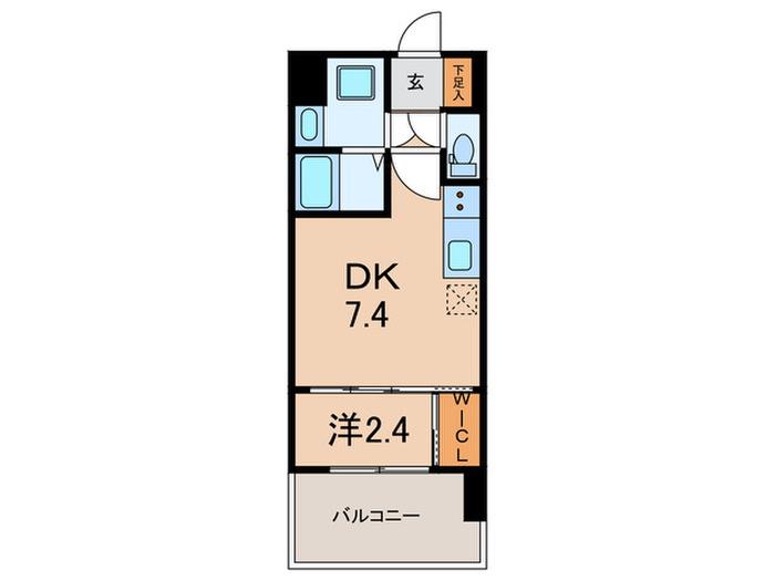 セレニテ元町アリエ(1DK/15階)の間取り写真
