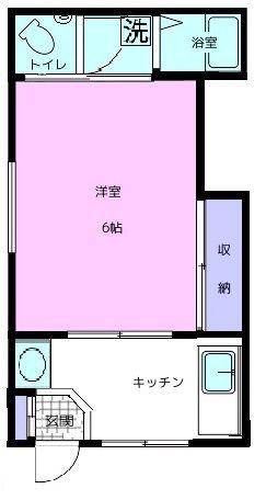 タチバナ荘第二(1DK/2階)の間取り写真